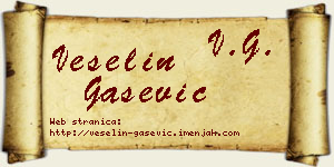 Veselin Gašević vizit kartica
